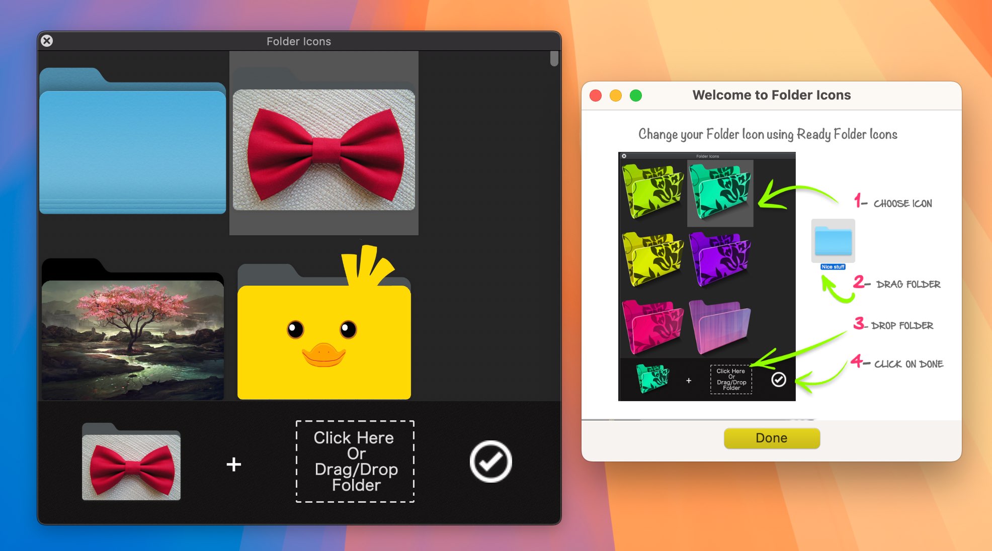 Folder Icons for mac(文件夹个性化图标修改软件)v2.0.3激活版