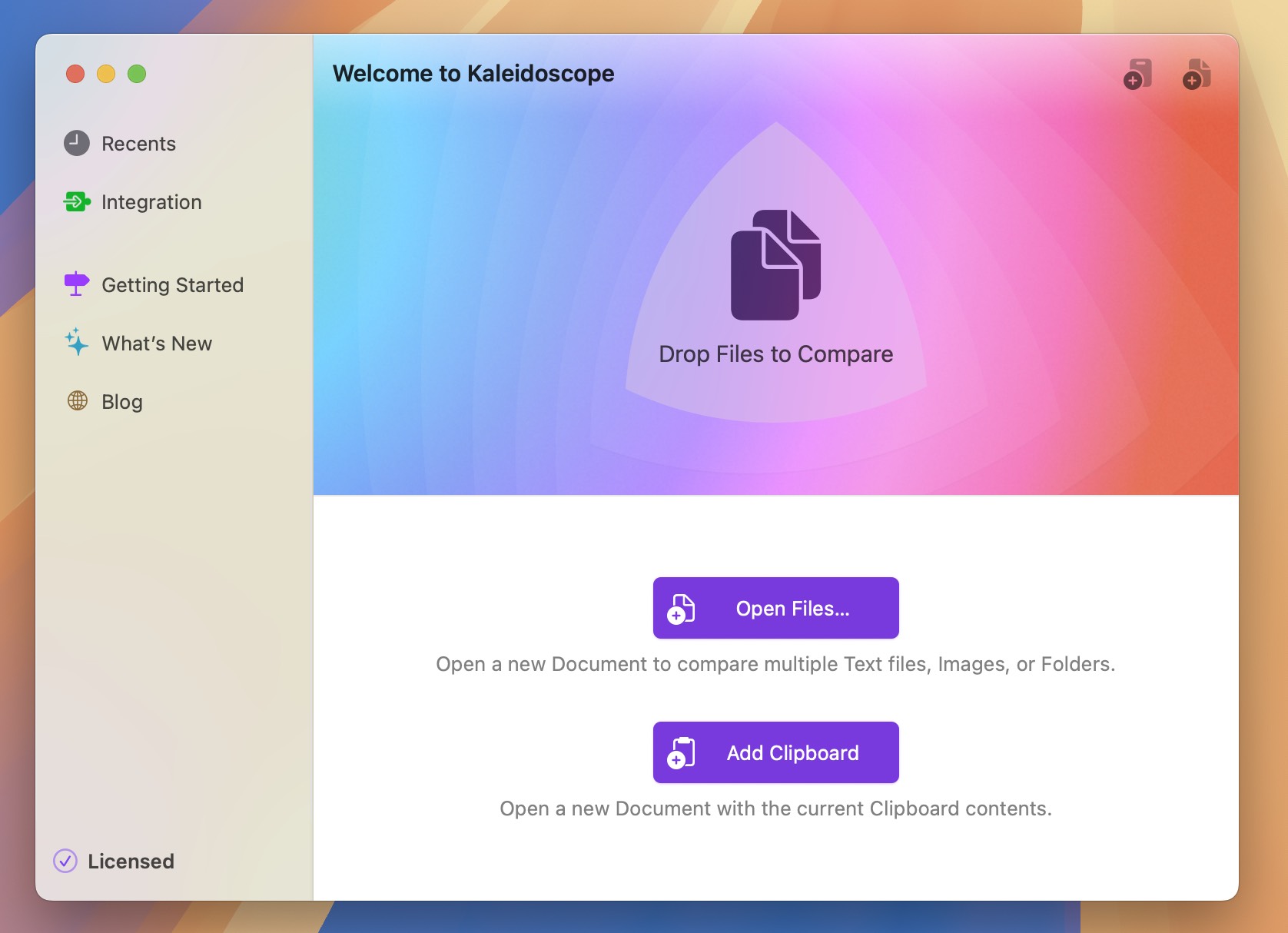 Kaleidoscope for Mac(图片和文本差异比较工具)v5.4.2 激活版