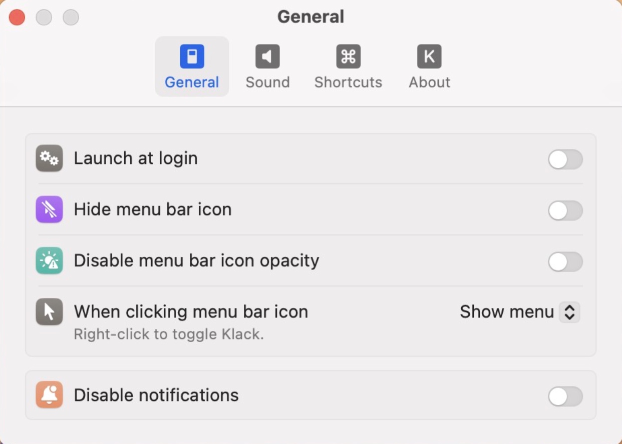 Klack for Mac (机械键盘模拟软件)v1.7.0免费版