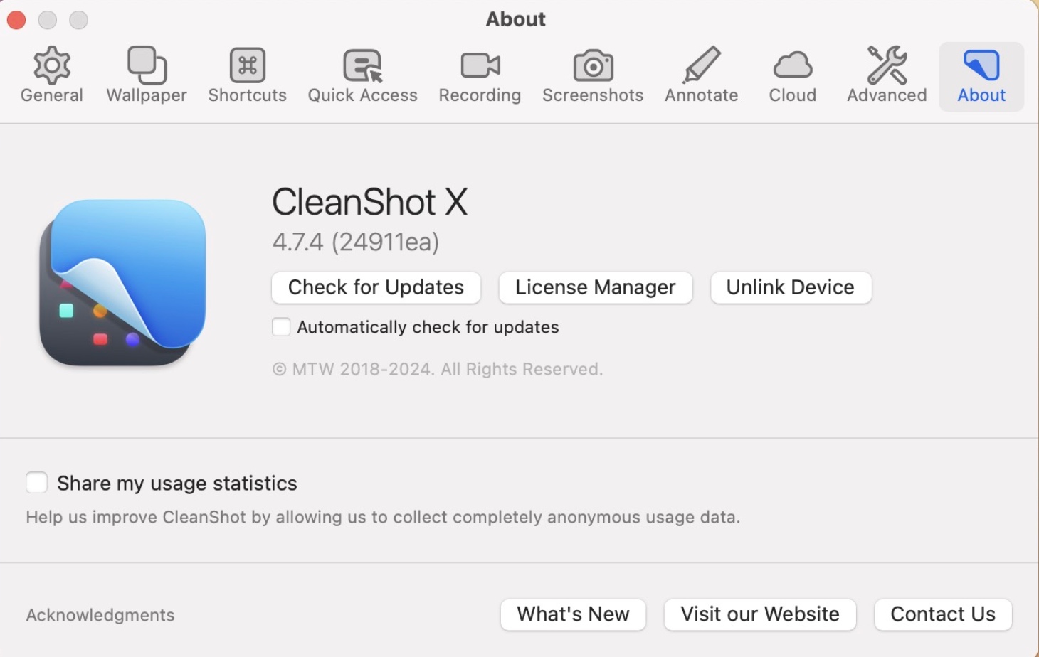 CleanShot X for mac(录屏截图标注工具) v4.7.4激活版