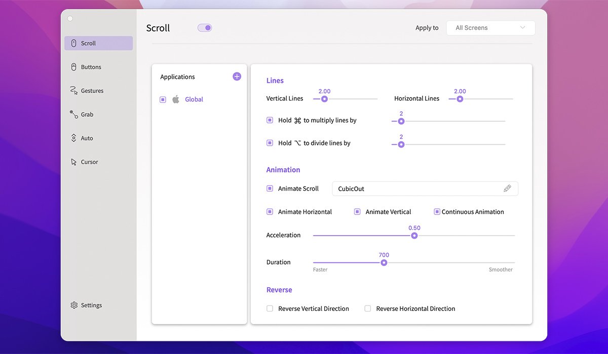 Smooze Pro for Mac(鼠标增强工具专业版) v2.1.42激活版