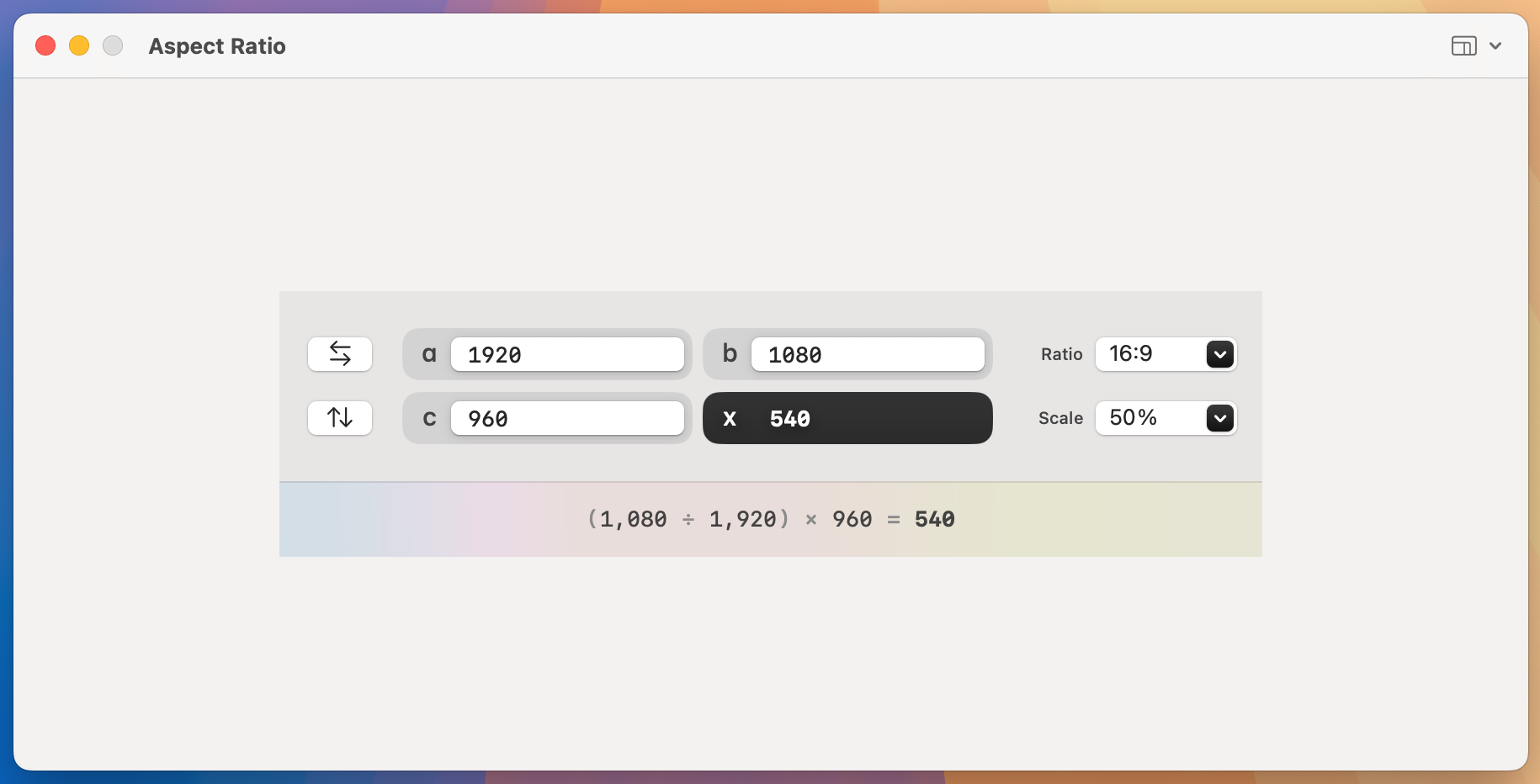 Aspect Ratio X for Mac(数学计算软件-三分法则) v2.22激活版