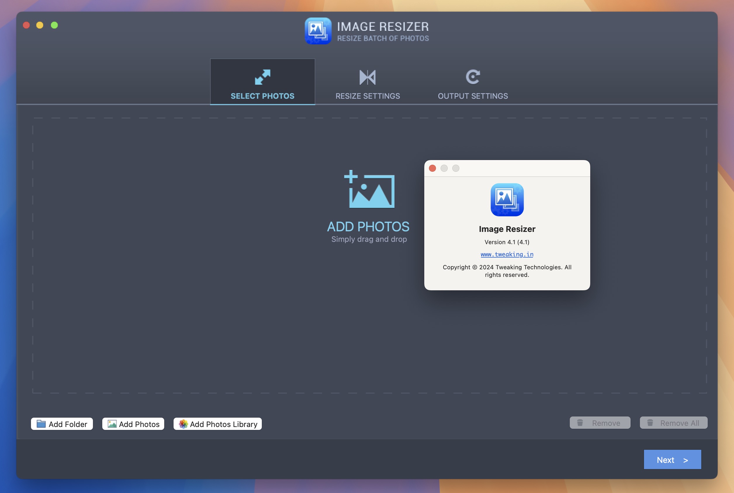 Image Resizer for Mac(图像尺寸批量修改工具) v4.1激活版