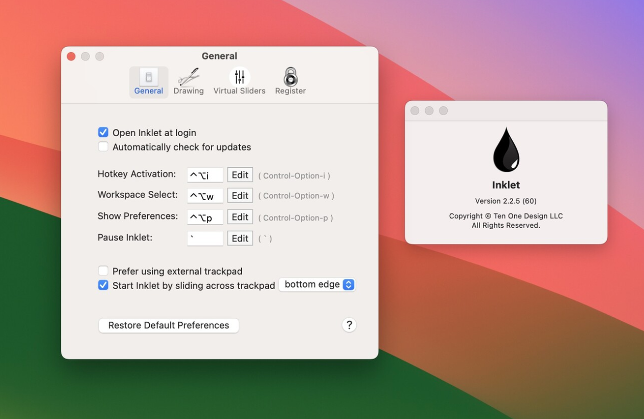 Inklet for mac(触控板变成数位画板) v2.2.5激活版