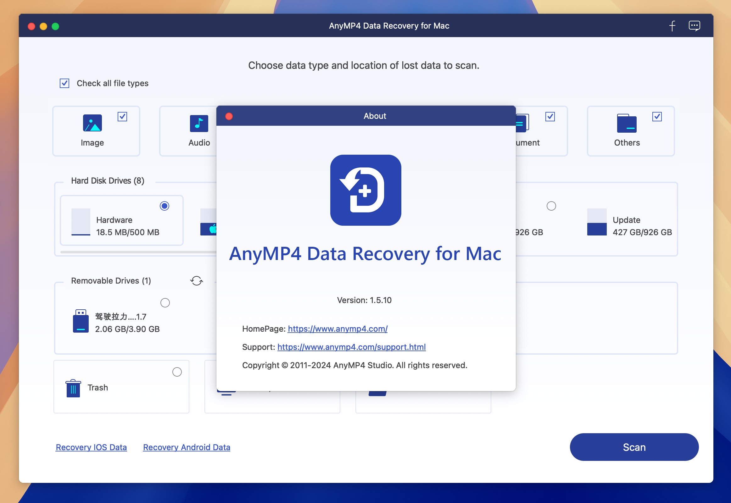 AnyMP4 Data Recovery for mac(mac数据恢复软件) v1.5.12免激活版