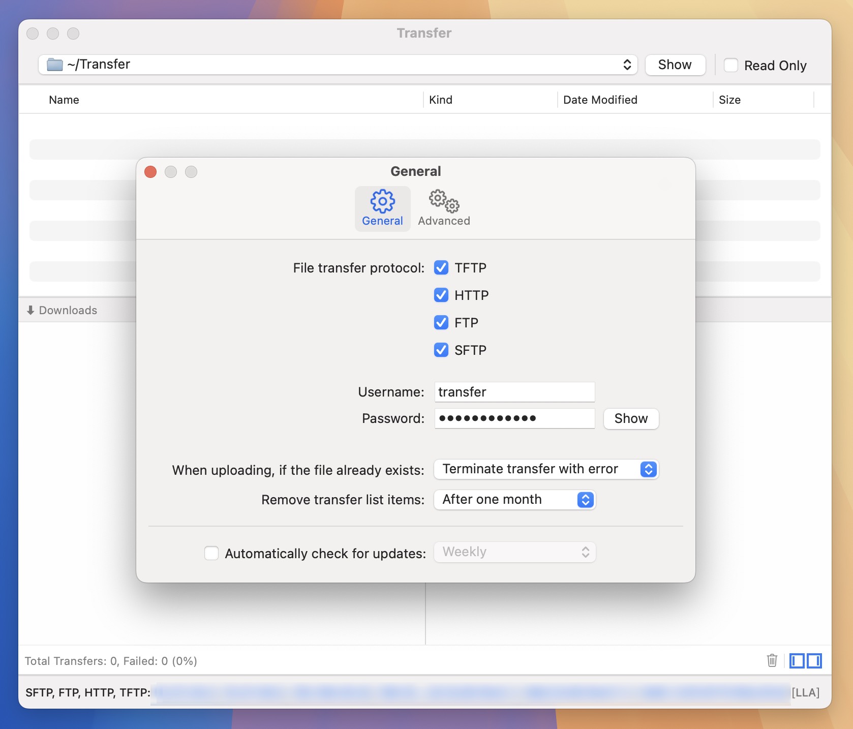Transfer for mac(TFTP服务器) v2.2.2激活版