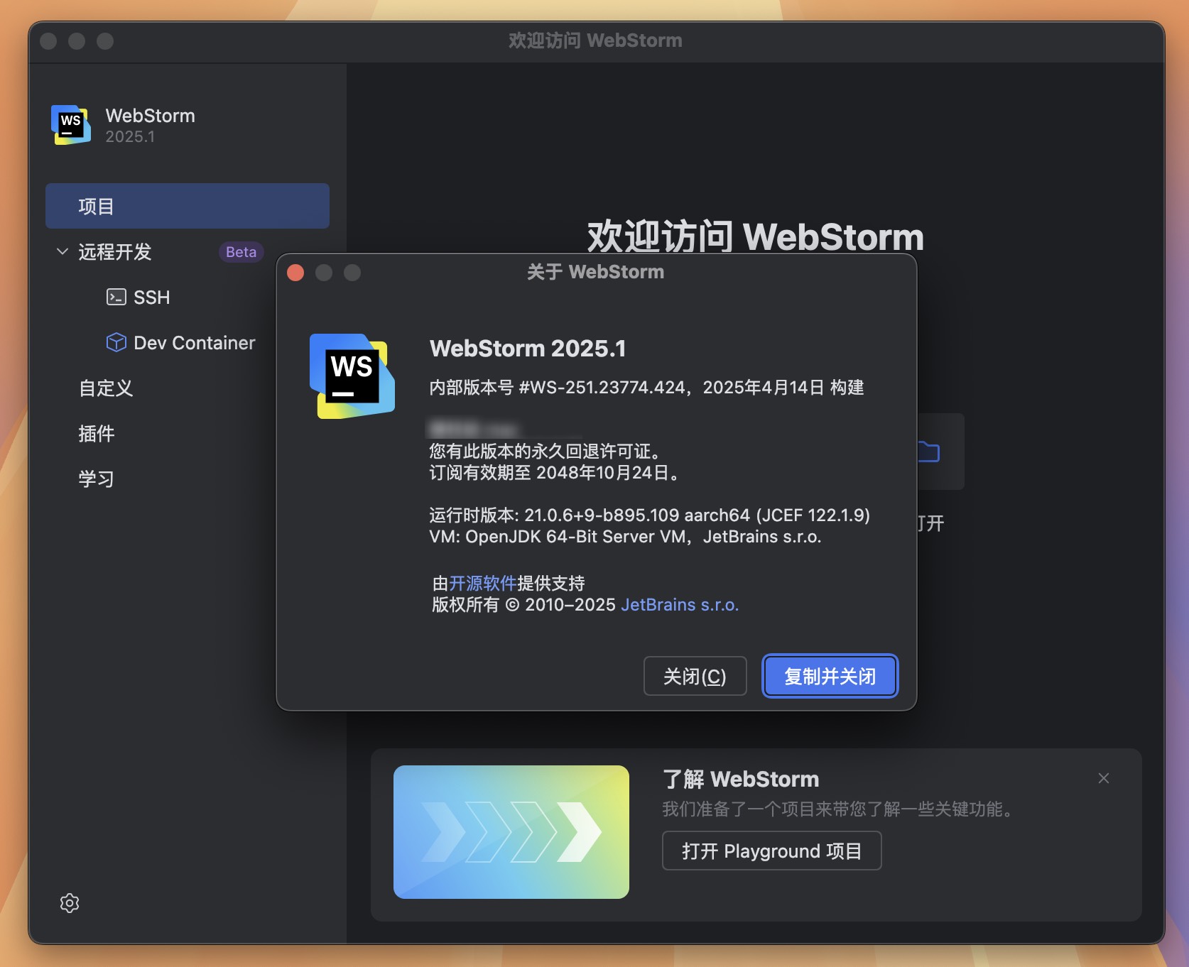WebStorm 2025 for Mac v2025.1 （Web前端开发工具WS） 中文激活版