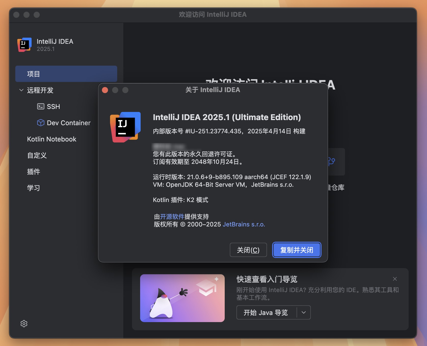 IntelliJ IDEA 2025 for Mac v2025.1 Java编程开发工具IJ 中文激活版